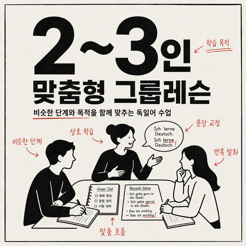 2~3인 맞춤형 그룹레슨 안내 이미지